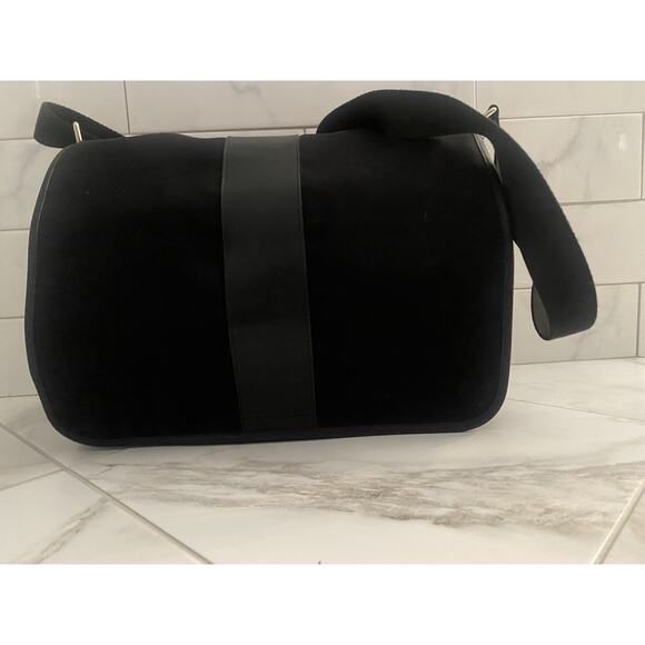 Coach Original Messenger Bag Blk Canvas Leather - Picture 2 of 14